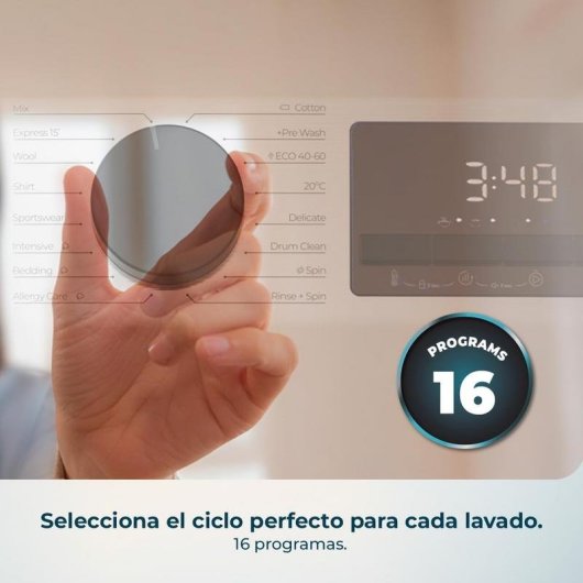 Lavadora Cecotec Bolero DressCode 9450 Inverter Steel Carga Frontal 9Kg 1400rpm A-10% Acero