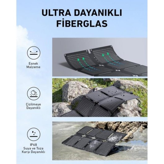 Pannello Solare Anker SOLIX PS60 60W – Connettore MC4 – Pieghevole – Resistenza IP68