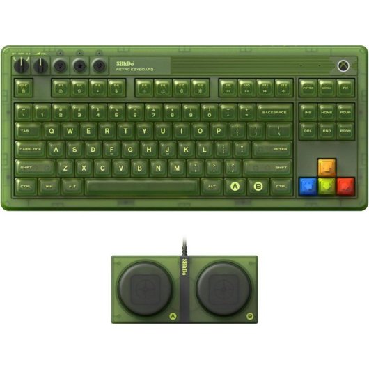 Teclado 8BitDo Retro 87 mecánico con RGB y conexión inalámbrica múltiple