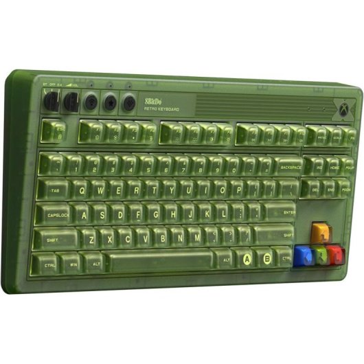 Teclado 8BitDo Retro 87 mecánico con RGB y conexión inalámbrica múltiple