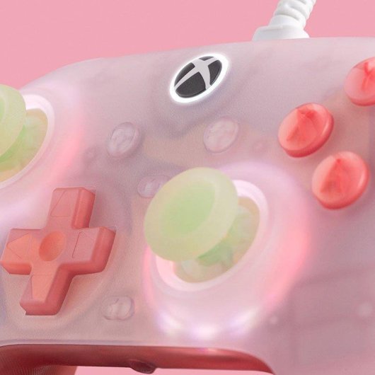 Manette 8BitDo Ultimate Mini Clear Pink filaire Xbox PC LED