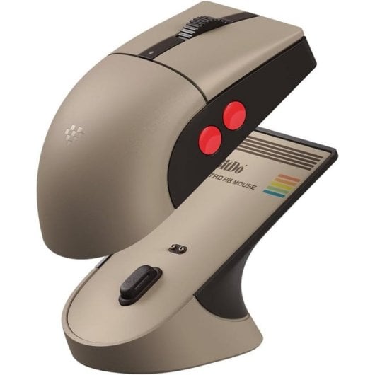 Rato 8BitDo Retro R8 C64 Base Carregamento DPI 26000 Bluetooth