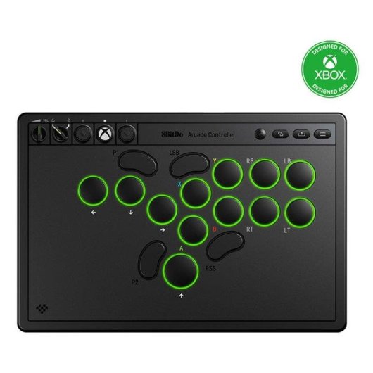 Manette Arcade 8BitDo Xbox PC Noir Sans Fil LED Programmable