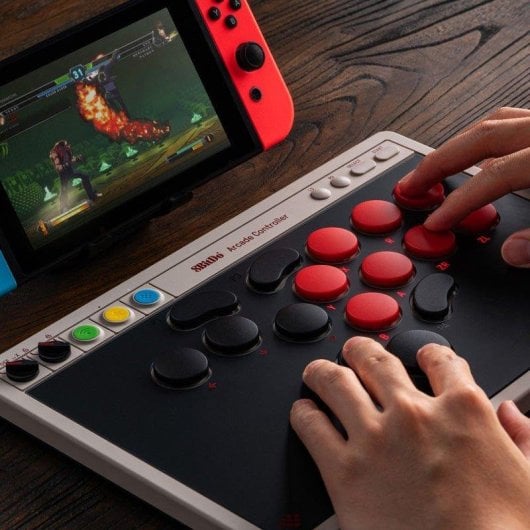 Comando Arcade 8BitDo Arcade Controller NSW PC Sem Fios Fio Bluetooth