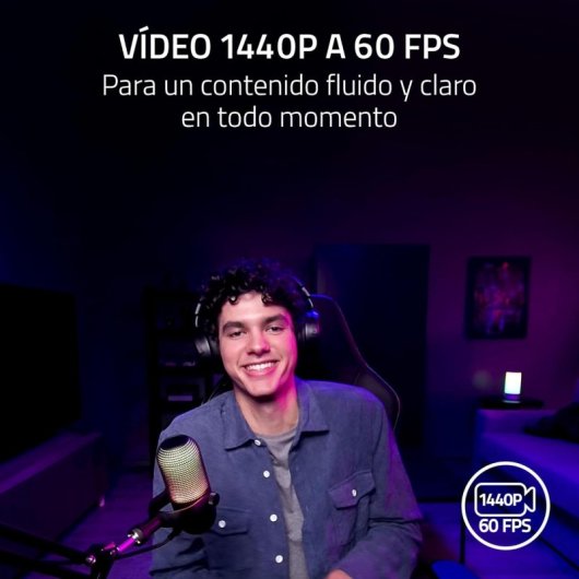 Cámara web Razer Kiyo V2 X Quad HD 60 FPS Blanco