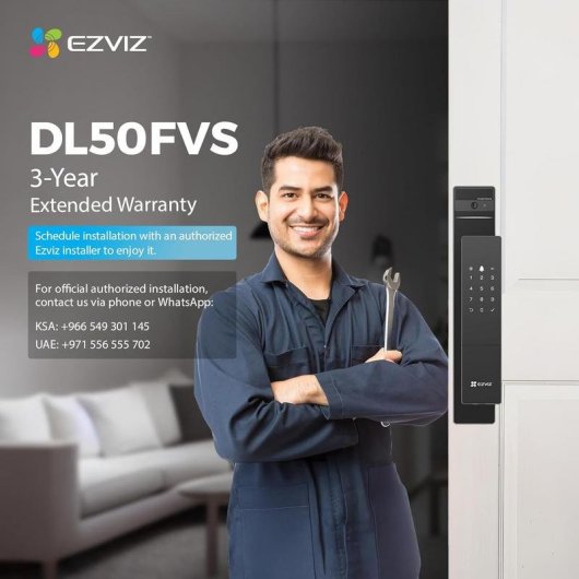 Serratura Intelligente EZVIZ DL50FVS WiFi Riconoscimento Facciale 3D Visione Notturna