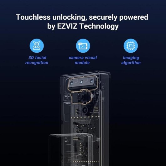Serratura Intelligente EZVIZ DL50FVS WiFi Riconoscimento Facciale 3D Visione Notturna