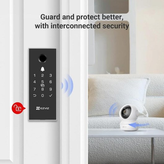 Smart Lock EZVIZ DL03 PRO WiFi Fingerabdruck App Öffnung Alarm integriert