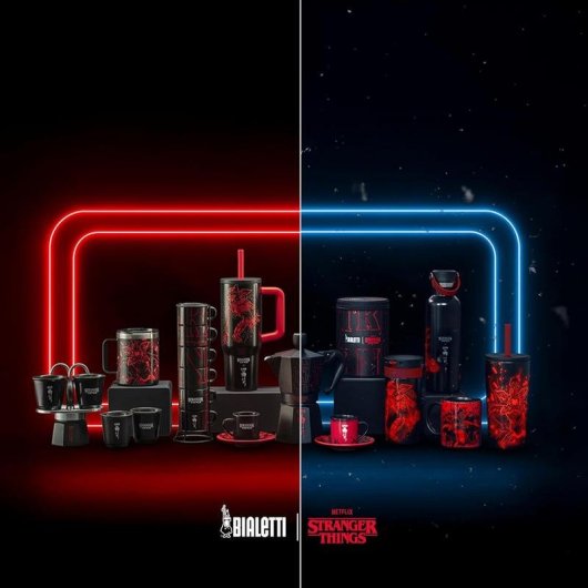 Cafetière italienne Bialetti Moka Express Stranger Things 6 Tasses Pomo musical USB-C