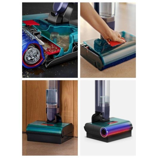 Aspiradora fregona sin Bolsa Dyson Clean+Wash Hygiene 95W 48 min Antienredos Azul Cobre
