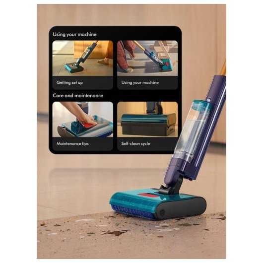 Aspiradora fregona sin Bolsa Dyson Clean+Wash Hygiene 95W 48 min Antienredos Azul Cobre