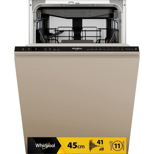 Lavavajillas Whirlpool WH6IC11BS7LA0 11 Servicios Clase C Integrado Slimline 45 cm