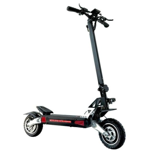 Patinete électrique Emanba Em8 Max 1600W Autonomie 90km Pneus 10 pouces Freins hydrauliques Argent Noir