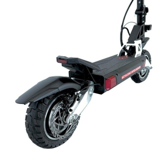 Patinete électrique Emanba Em8 Max 1600W Autonomie 90km Pneus 10 pouces Freins hydrauliques Argent Noir