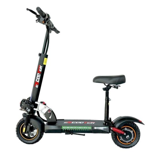 Patinete électrique Emanba L10 Pro 800W Autonomie 60km Pneus 10 pouces Freins à disque Noir