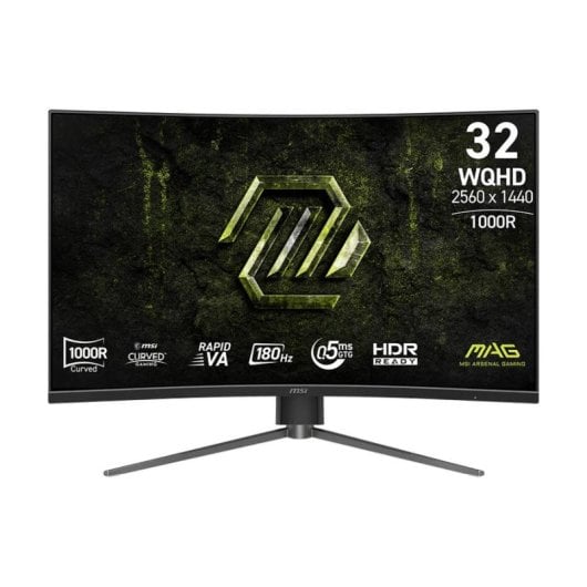 Monitor MSI MAG 325CQPF E18 31,5" Wide Quad HD 180Hz VA Curvo Altura Ajustável