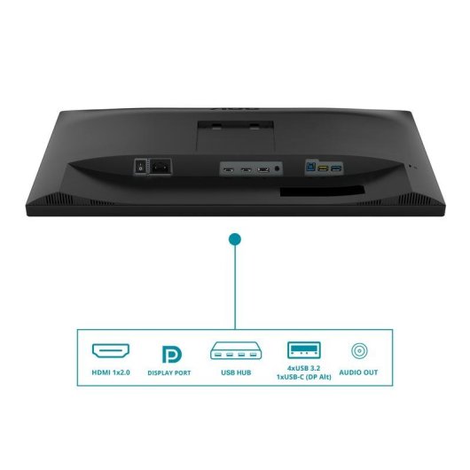 Monitor AOC CU34V5C/BK/23 34" UltraWide QHD 100Hz VA Curvo USB-C Altura Ajustável