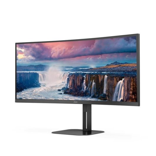 Monitor AOC CU34V5C/BK/23 34" UltraWide QHD 100Hz VA Curvo USB-C Altura Ajustável