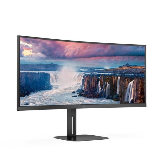 Monitor AOC CU34V5C/BK/23 34" UltraWide QHD 100Hz VA Curvo USB-C Altura Ajustável