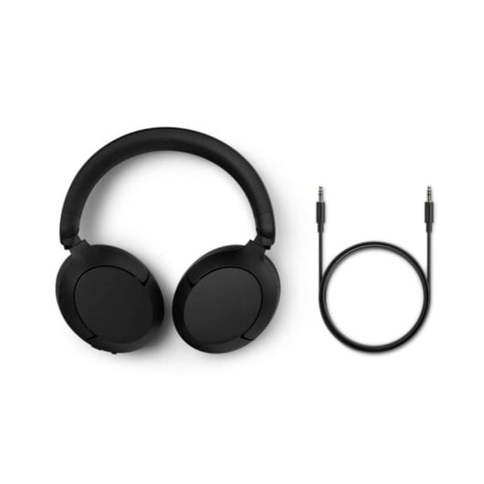 Auricolari Philips TAH6000BK/00 wireless e cablati Bluetooth con Cancellazione Attiva del Rumore, Microfono, ricarica rapida, neri