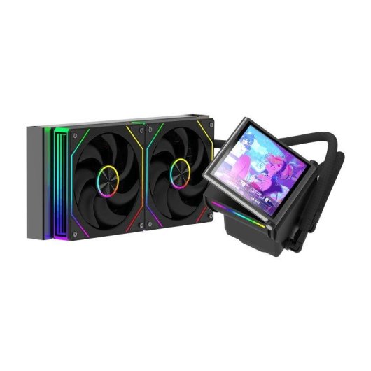 Refrigeração Líquida ProGaming GlacierView 240 LCD 240mm 2 Ventoinhas ARGB Ecrã IPS