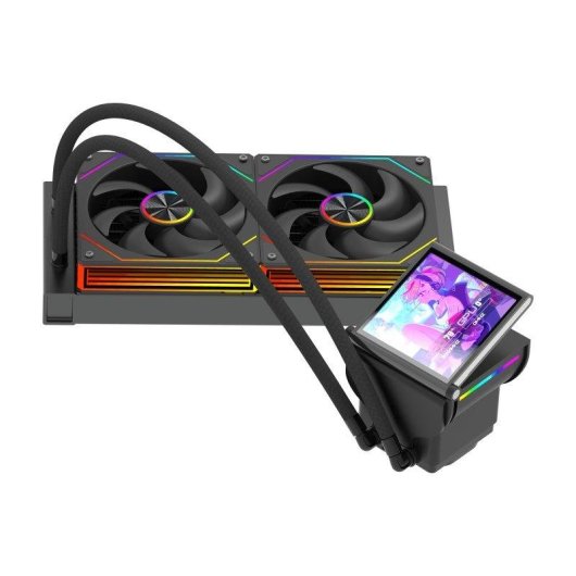 Refrigeração Líquida ProGaming GlacierView 240 LCD 240mm 2 Ventoinhas ARGB Ecrã IPS