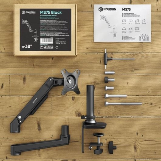Onkron Suporte Monitor Braço Mesa 17 a 38" VESA 75x75 a 100x100 Máx 11Kg