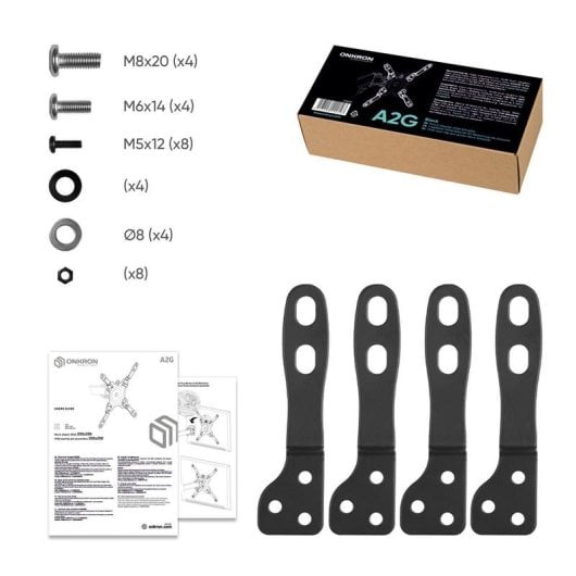 Onkron A2G Adaptador VESA para Suporte Monitor Aço 200x100 a 200x200 Máx 300g