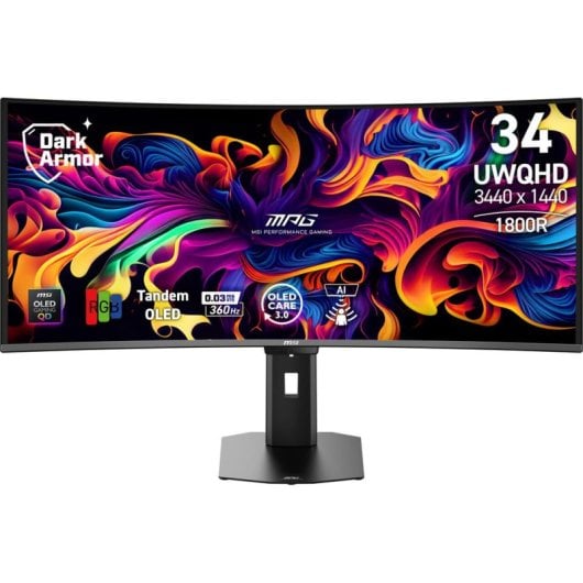 Monitor MSI MPG 341CQRDE 34" UltraWide Quad HD 360Hz QD-OLED Curvo 0,03ms