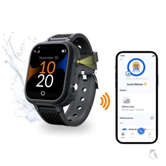 Robin Generation K1 GPS 4G Nano SIM Ecrã Cor Verde Resistente Água SOS Criança