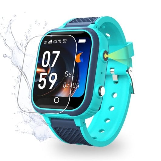 Robin K1 Reloj GPS para Niños con Llamadas y SIM Preactivada Sin Redes Sociales ni Juegos Verde