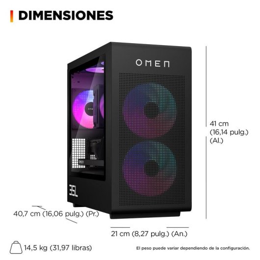 Desktop HP OMEN 35L GT16-1006ns AMD Ryzen 7 9800X3D 32GB 1TB SSD RTX 5070 Ti Windows 11 WiFi7