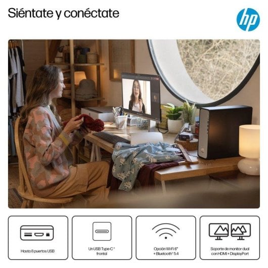 PC fisso HP S03-0023ns Intel Core i3-14100 8GB 512GB SSD UHD Graphics FreeDOS