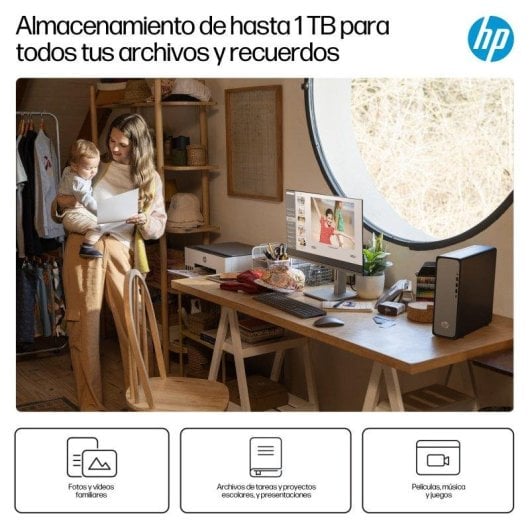 PC fisso HP S03-0023ns Intel Core i3-14100 8GB 512GB SSD UHD Graphics FreeDOS