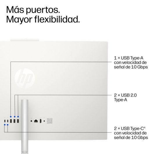 HP OmniStudio 27-cv0004ns AMD Ryzen 5-40 16GB 512GB SSD Gráficos Radeon 27" FreeDOS Blanco