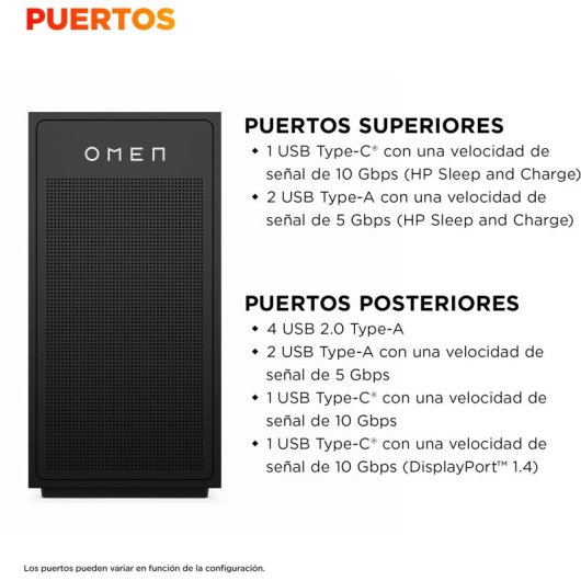 PC fisso HP OMEN 35L GT17-0001ns AMD Ryzen 7 9800X3D 64GB 1TB SSD RTX 5070 Windows 11 WiFi 6E