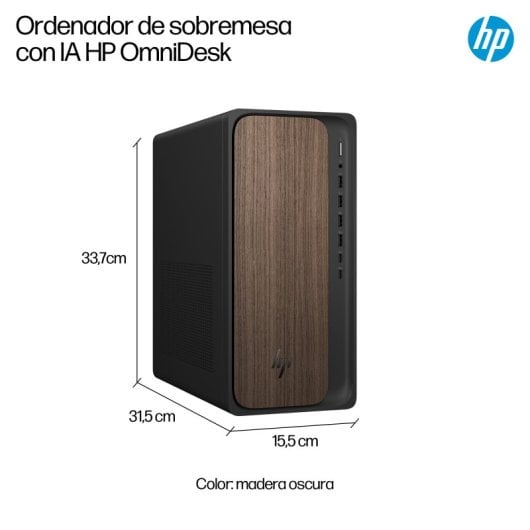 PC de bureau HP OmniDesk M03-0006ns Intel Core Ultra 5 8GB 512GB SSD Intel Graphics FreeDOS WiFi 6E