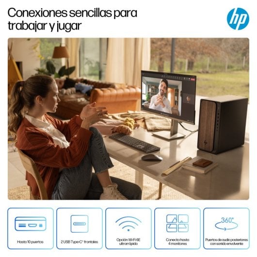 PC de bureau HP OmniDesk M03-0006ns Intel Core Ultra 5 8GB 512GB SSD Intel Graphics FreeDOS WiFi 6E