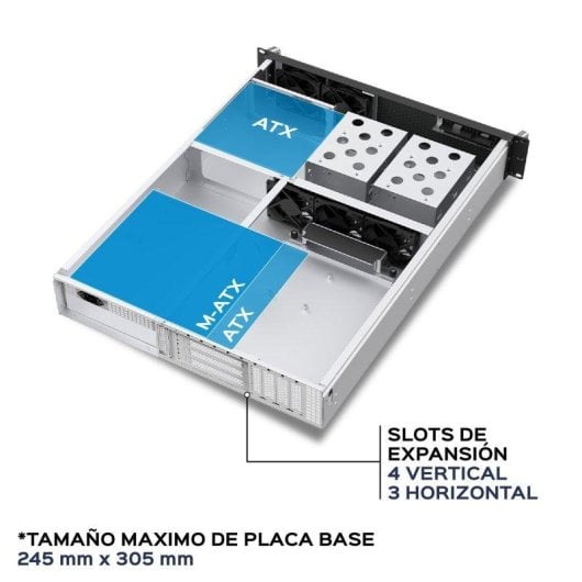 Carcasa UNYKAch UK2130 2U600 Rack 2U ATX USB Type-C 5 ventiladores