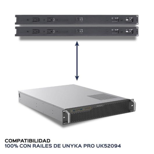 Carcasa UNYKAch UK2130 2U600 Rack 2U ATX USB Type-C 5 ventiladores