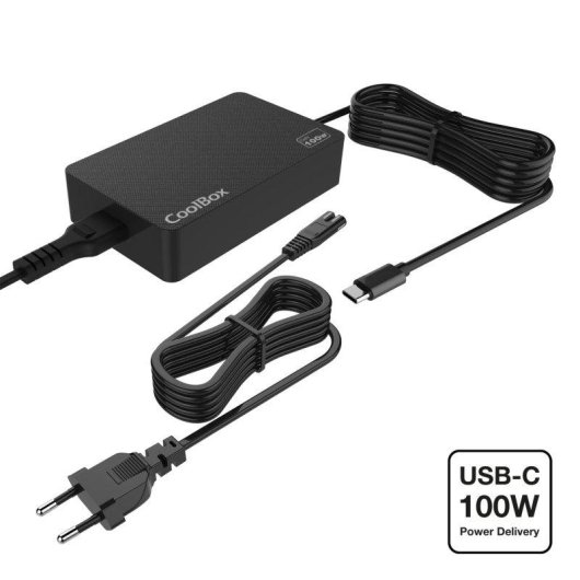 Ladegerät CoolBox NB100 USB-C 100W GaN Power Delivery Kompakt