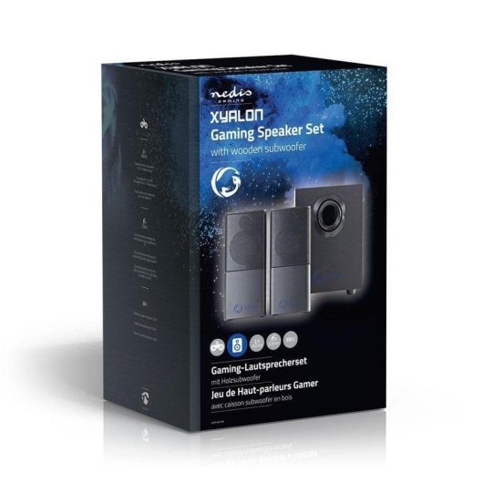 Altavoces Nedis Jeux Stéréo 2.1 Câblés 11W avec Subwoofer Bois