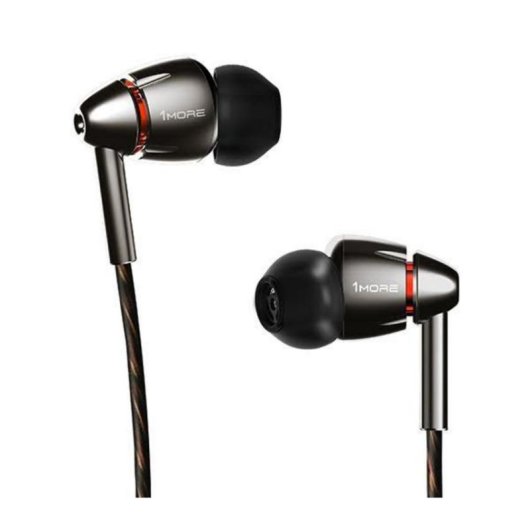 Auriculaires 1MORE E1010 filaires connectivité jack pour appels et musique noir rouge
