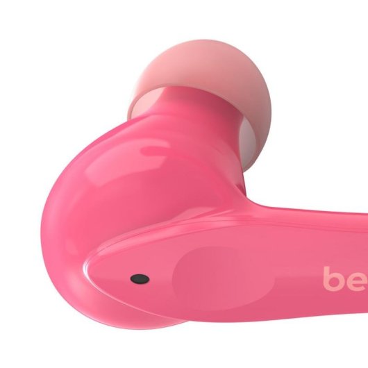 Auriculaires Belkin Soundform Nano sans fil Bluetooth pour appels et musique, résistants IPX5, rose
