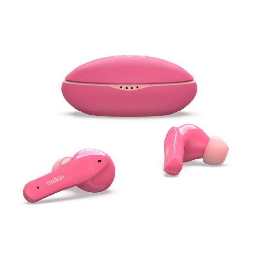 Auriculaires Belkin Soundform Nano sans fil Bluetooth pour appels et musique, résistants IPX5, rose