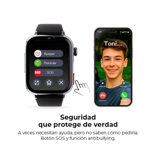 SaveFamily SaveWatch Plus 2 4G GPS 50mm AMOLED Negro Multi IP68 Pulsómetro Tensiómetro SOS