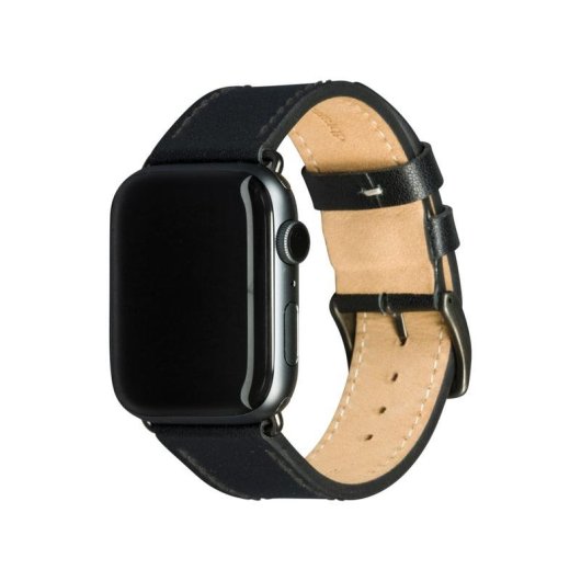 Correa dbramante1928 Copenhagen Cuero Negro Gris Apple Watch