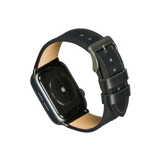 Correa dbramante1928 Copenhagen Cuero Negro Gris Apple Watch