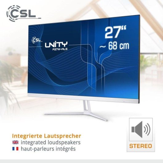 CSL Unity F27-ALS Intel N200 16GB Intel UHD 256GB SSD 27" Windows 11 Home todo en uno diseño ultrafino