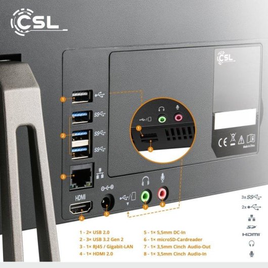 CSL Unity F27-ALS Intel N200 16GB 256GB SSD Intel UHD 27" Windows 11 Home All-in-One